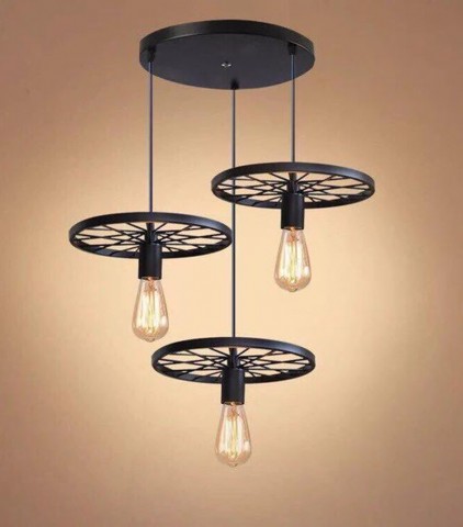 ĐÈN THẢ TRẦN KIỂU BÁNH XE - 3 BÓNG