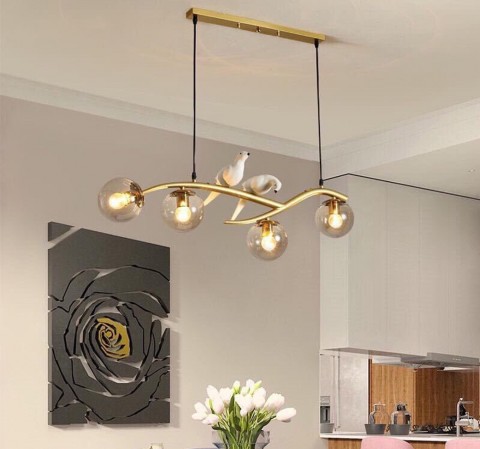 BỘ ĐÈN THẢ HÌNH ĐÔI CHIM ĐẬU TRÊN CÀNH CÂY