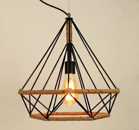 ĐÈN THẢ TRẦN HÌNH KIM CƯƠNG  D380  CÓ QUẤN DÂY THỪNG