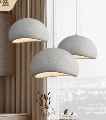 Chao đèn thả hình Nấm D400, ánh sáng kiểu 3D, màu Trắng
