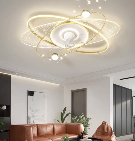 ĐÈN ỐP TRẦN LIỀN QUẠT - 3 MÀU, CÓ ĐIỀU KHIỂN