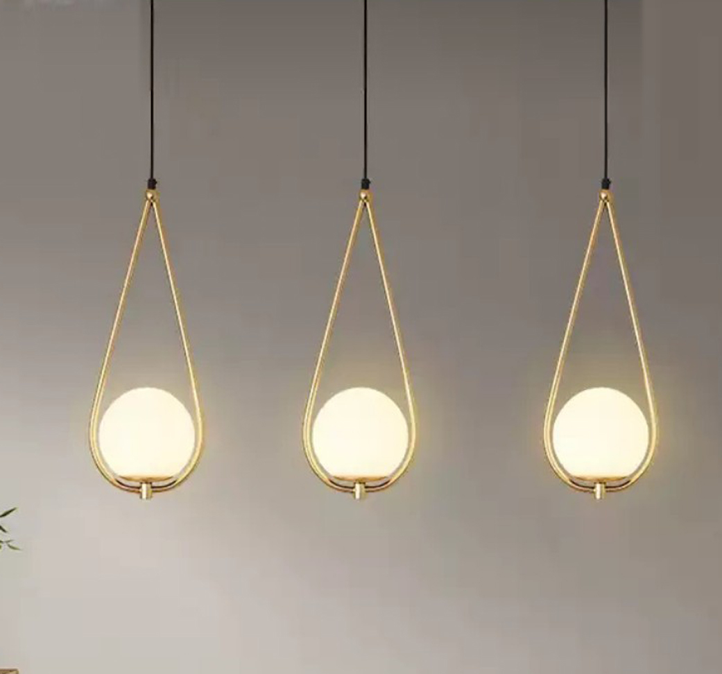CHAO ĐÈN THẢ CHÓA THỦY TINH ĐỊA CẦU HÌNH GIỌT LỆ