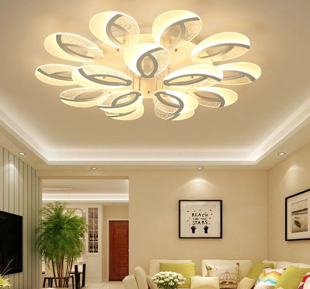 BỘ ĐÈN MÂM MICA D1000, TAY ĐÈN HÌNH 69, 3 CHẾ ĐỘ MÀU, ĐIỀU KHIỂN TỪ XA CÓ CHỨC NĂNG DIMER